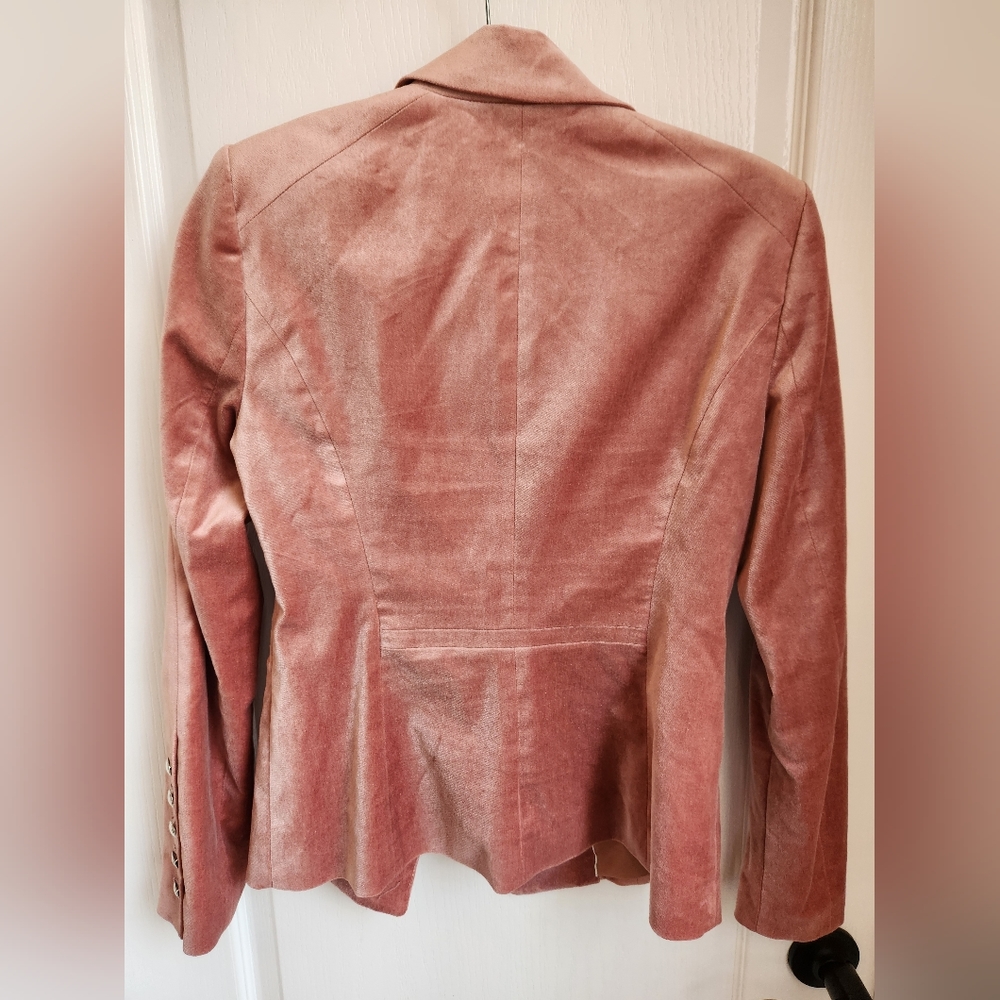 WHBM - Pink Velvety Blazer Jacket - US Women's Size 4 - White House Black Market - Picture 6 of 13